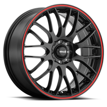 Load image into Gallery viewer, Maxxim Maze 18x7.5 8x100/114.3 ET45 Black/Red Stripe