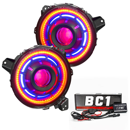Oracle Oculus Bi-LED Projector Headlights for Jeep JL/Gladiator JT - w/ BC1 Controller