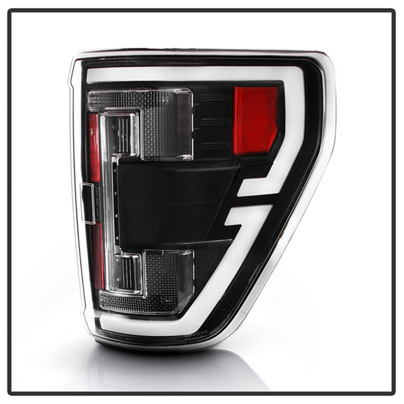 Spyder 21-23 Ford F150 (Factory Halogen) Light Bar LED Tail Lights - Black (ALT-YD-FF15021HAL-BK)