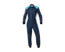 Load image into Gallery viewer, OMP One Evo X Overall Navy Blue/Cyan - Size 60 (Fia 8856-2018)