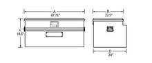 Load image into Gallery viewer, Tradesman Aluminum Flush Mount Truck Tool Box Full/Wide (48in.) - Brite