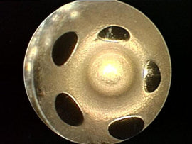 Close-up view of a nozzle for the DDP Dodge Cummins 4BT P-Pump Injector Set - Economy Series, showcasing the precision design for optimal fuel injection.