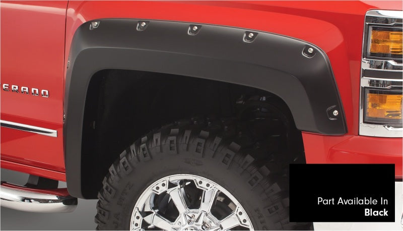 Bushwacker 16-18 Chevy Silverado 1500 Fleetside Pocket Style Flares 4pc 69.3in Bed - Black