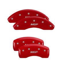 Load image into Gallery viewer, MGP Rear set 2 Caliper Covers Engraved Rear MGP Red finish silver ch