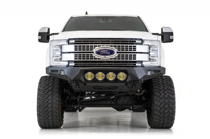 Addictive Desert Designs 17-20 Ford Super Duty Bomber Front Bumper w/ Mounts For 4 Rigid 360 6in