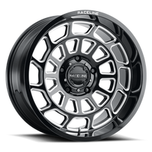 Load image into Gallery viewer, Raceline 955M Warp 20x10in / 6x139.7 BP / -19mm Offset / 106.1mm Bore - Satin Black &amp; Milled Wheel