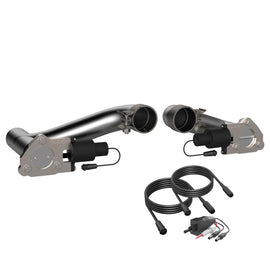 2010-2015 Chevrolet Camaro SS QTP Aggressor Cutout Pipes featuring high-performance stainless steel design with electronic cutout control.