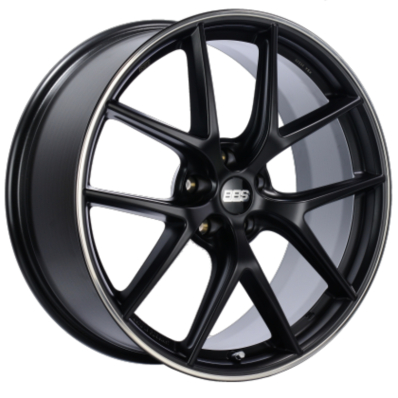 BBS CI-R 19x9.5 5x120 ET40 Satin Black Polished Rim Protector Wheel -82mm PFS/Clip Required