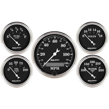 Load image into Gallery viewer, AutoMeter Gauge Kit 5 Pc. 3-1/8in. &amp; 2-1/16in. Elec. Speedometer Old Tyme Black