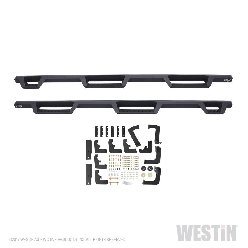 Westin 10-18 Dodge Ram Crew Cab 5ft & 6ft Bed HDX Drop Wheel-To-Wheel Nerf Step Bars - Text. Blk