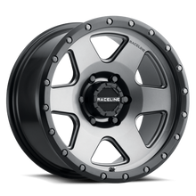 Load image into Gallery viewer, Raceline 946G Boost 17x9in / 6x139.7 BP / -12mm Offset / 107.95mm Bore - Gunmetal Wheel