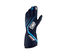 Load image into Gallery viewer, OMP One Evo X Gloves Navy Blue/Cyan - Size S (Fia 8856-2018)