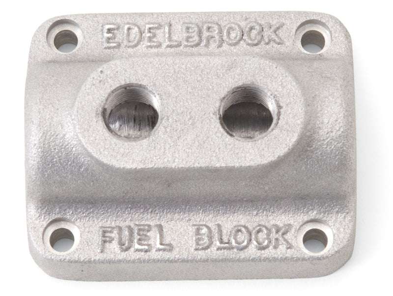 Edelbrock Fuel Block Dual Carburetor As Cast