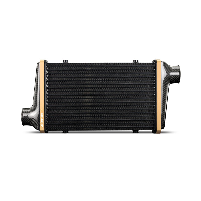 Mishimoto Universal Carbon Fiber Intercooler - Gloss Tanks - 450mm Gold Core - S-Flow - C V-Band