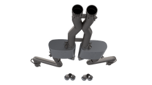 Load image into Gallery viewer, QTP Screamer Cat Back exhaust components for 2015-2023 Dodge Challenger 6.2/6.4L, showcasing the exhaust tips and muffler design.