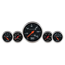 Load image into Gallery viewer, AutoMeter Gauge Kit 5 Pc. 3-1/8in. &amp; 2-1/16in. Mech. Speedo. Wtmp &amp; Oilp Designer Blk