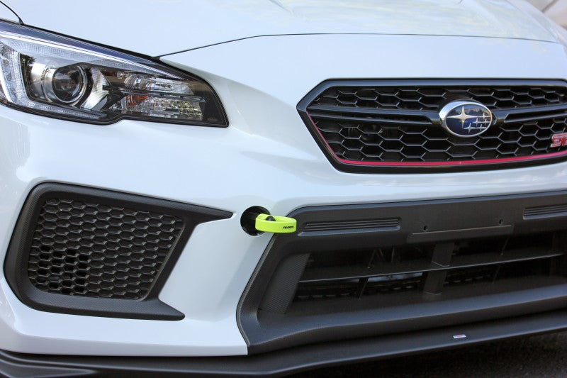 PERRIN 18-21 Subaru WRX & STI / 13-25 BRZ / 17-20 Toyota 86 Tow Hook Kit (Front) - Neon Yellow