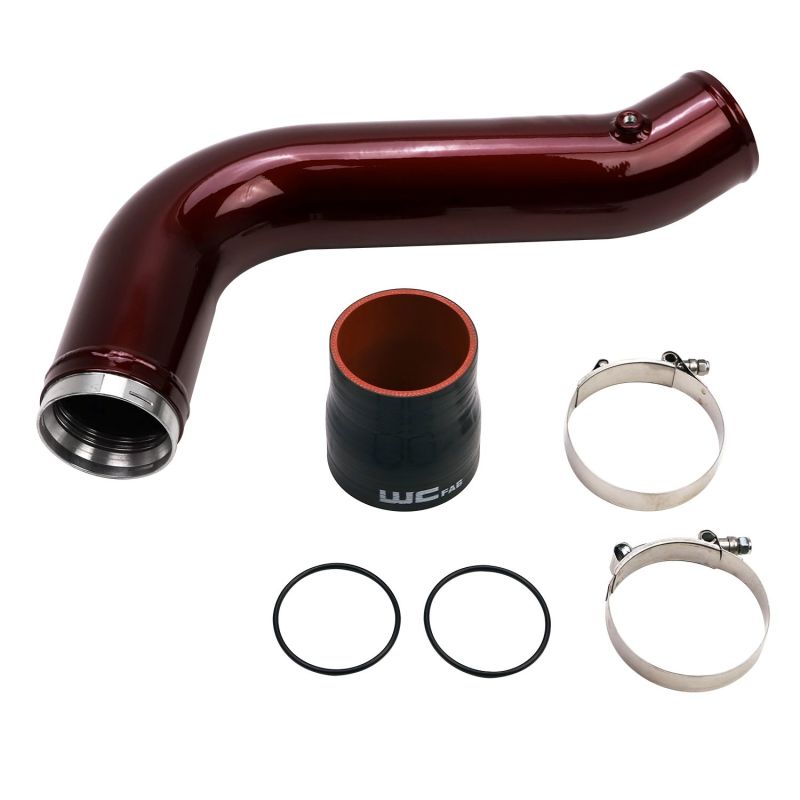 Wehrli 17-19 Chevrolet 6.6L L5P Duramax Passenger Side 3.5in Intercooler Pipe - Bronze Chrome