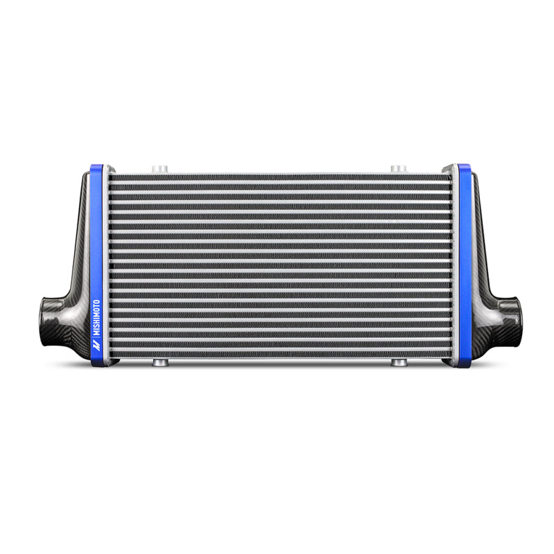 Mishimoto Universal Carbon Fiber Intercooler - Matte Tanks - 600mm Silver Core - C-Flow - BK V-Band