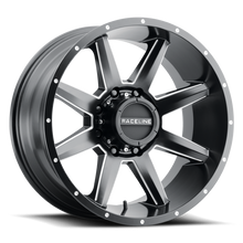 Load image into Gallery viewer, Raceline 954M Stryker 20x9in / 8x170 BP / 0mm Offset / 125.2mm Bore - Satin Black &amp; Milled Wheel