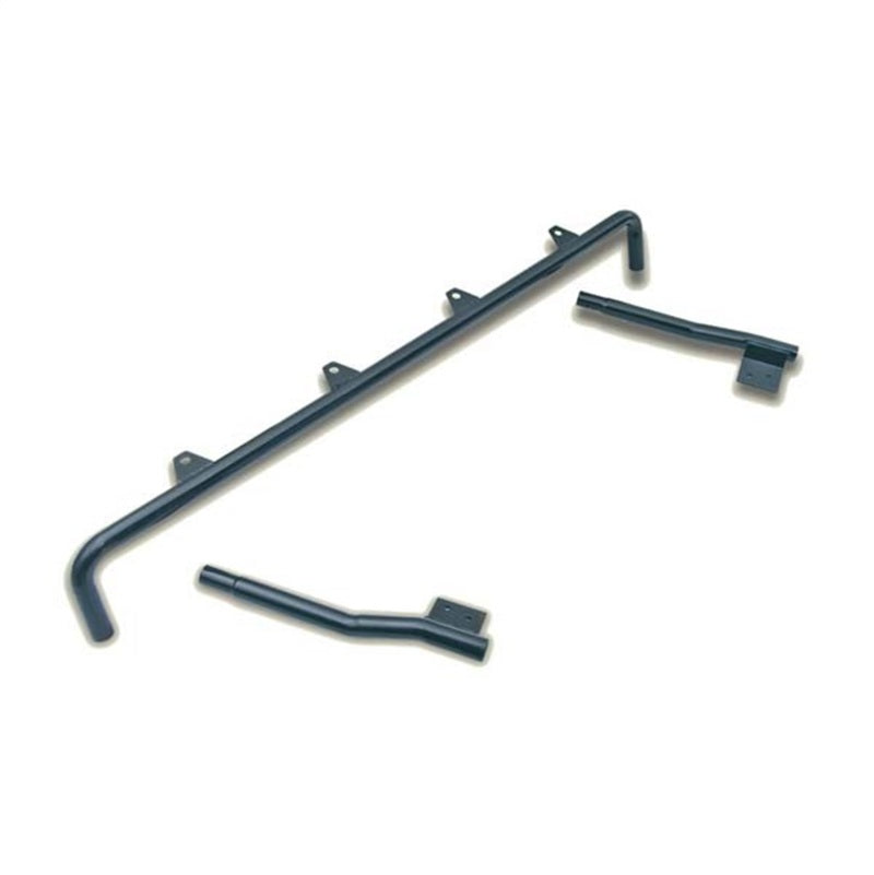 Rugged Ridge 97-06 Jeep Wrangler TJ Black Full Frame Light Bar components displayed. Includes black powder-coated frame and mounting pieces.