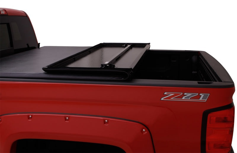 Lund 93-11 Ford Ranger Styleside (6ft. Bed) Hard Fold Tonneau Cover - Black