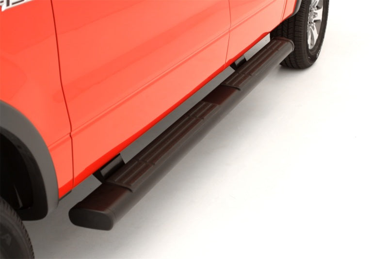 Lund 14-17 Chevy Silverado 1500 Ext. Cab 6in. Oval Straight Black Nerf Bars - Black