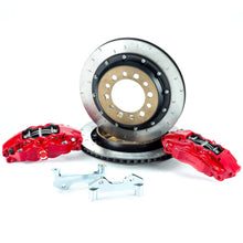 Load image into Gallery viewer, Alcon 2007+ Jeep JK w/ 5x5.5in Hub 355x22mm Rotor 4-Piston Calipers Rear Brake Upgrade Kit - Red