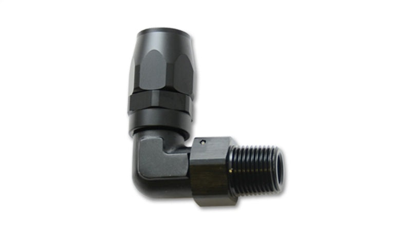 Vibrant Male NPT 90 Degree Hose End Fitting -8AN - 1/4 NPT