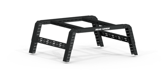 Road Armor Universal 5-1/2-6ft Bed TRECK Adj Bed Rack - Tex Blk (w/o Brackets)