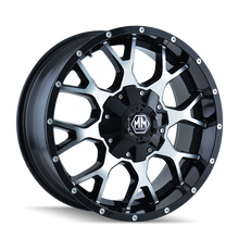 Load image into Gallery viewer, Mayhem 8015 Warrior 20x9 / 6x135 BP / 0mm Offset / 106mm Hub Black/Machined Face Wheel