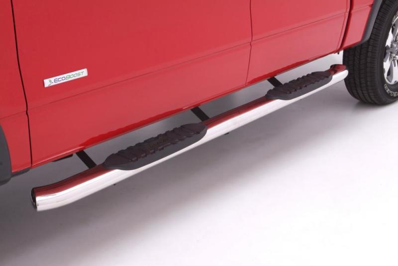 Lund 09-17 Dodge Ram 1500 Quad Cab 5in. Curved Oval SS Nerf Bars - Polished