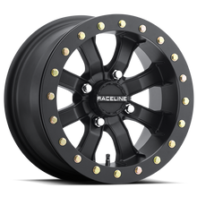 Load image into Gallery viewer, Raceline A71B Mamba 14x7in / 4x137 BP / 10mm Offset / 110.18mm Bore - Satin Black Beadlock Wheel