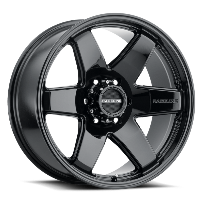 Raceline 942B Addict 18x8in / 6x135 BP / 35mm Offset / 87.1mm Bore - Gloss Black Wheel