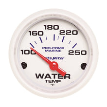 Load image into Gallery viewer, Autometer Marine White Gauge 2-1/16in Electric Water Temperature Gauge 100-250 Deg F