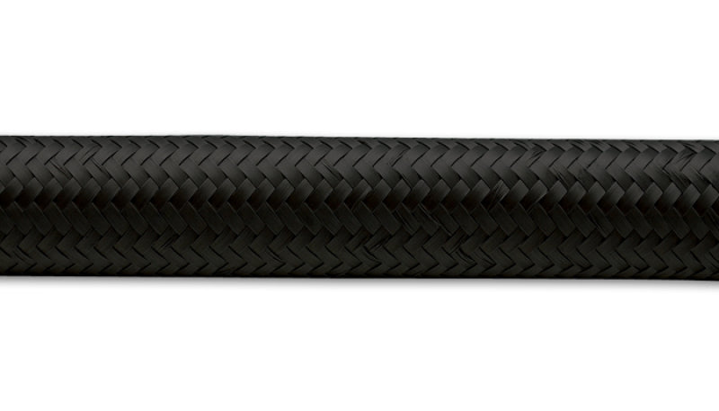 Vibrant -6 AN Black Nylon Braided Flex Hose (2 foot roll)