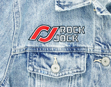 Load image into Gallery viewer, RockJock Jean Jacket w/ Embroidered Logos Front and Back Blue Womens XL