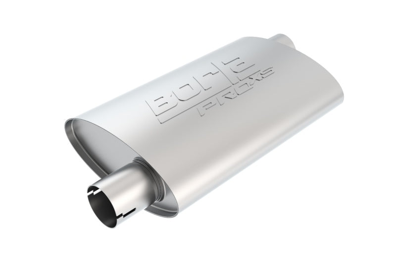 Borla Universal Pro-XS Oval 2in Inlet/Outlet Offset/Offset Notched Muffler