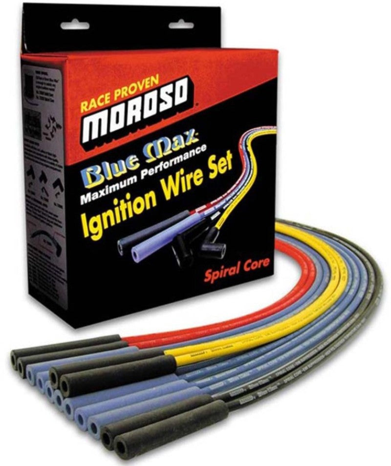 Moroso Universal Ignition Wire Set - Blue Max - Spiral Core - Unsleeved - 135 Degree - Black