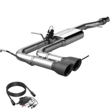 Load image into Gallery viewer, QTP Screamer Cat Back Exhaust System with Black Tips for 2014-2018 Silverado/Sierra, includes additional components for improved sound and efficiency.
