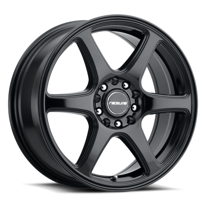 Raceline 146B Matrix 14x5.5in / 4x100/4x114.3 BP / 35mm Offset / 72.62mm Bore - Gloss Black Wheel