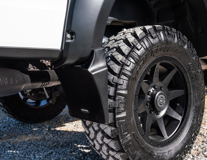 Bushwacker 14-18 GMC Sierra 1500 Trail Armor Rear Mud Flaps (Fits Pocket Style Flares)