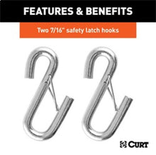 Load image into Gallery viewer, RockJock Curt Towing Safety Cable Kit 44 1/2in Long w/ 2 Snap Hooks 5000lbs 2-Pack