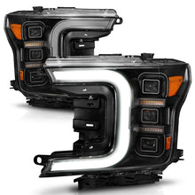 Load image into Gallery viewer, ANZO 18-20 Ford F-150 Full Led Projector Light Bar Headlights Black Amber
