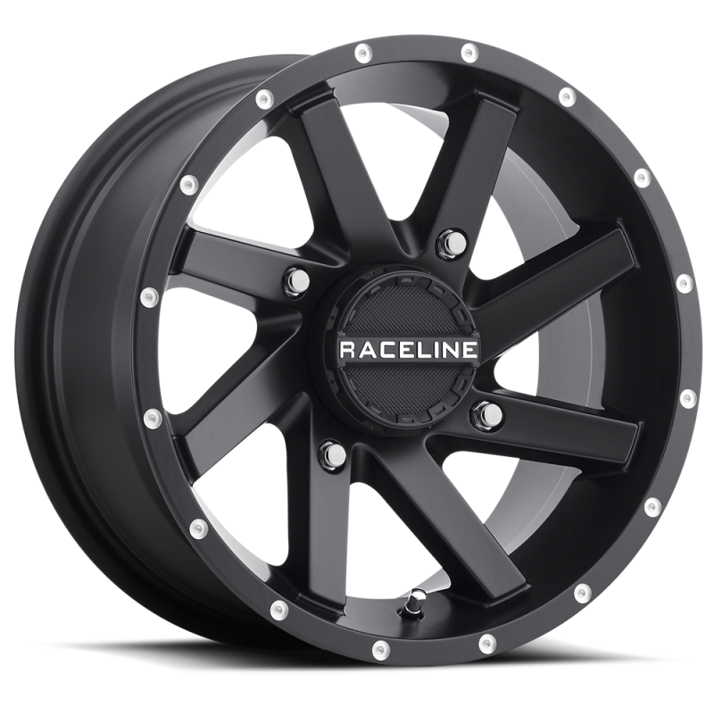 Raceline A82B Twist 14x7in / 4x137 BP / 10mm Offset / 110.18mm Bore - Satin Black Wheel