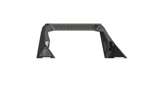Road Armor 10-19 Dodge 1500 iDentity Headache Rack w/Bedrail Pods/40in Center Light Pod/Raw