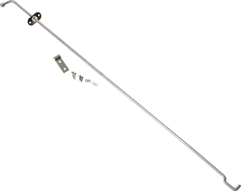 Kentrol 72-86 Jeep CJ Hood Prop Rod - Polished Silver