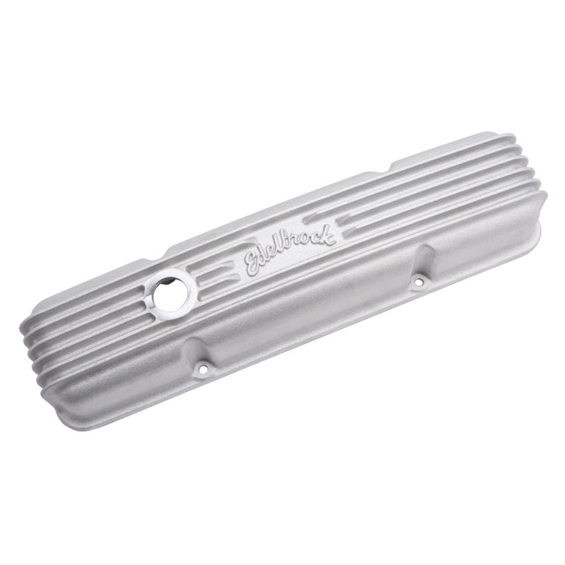 Edelbrock Valve Cover Classic Series Chevrolet 1959-1986 262-400 CI V8 w/ Breather Holes Satin