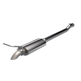 QTP 2007-2018 Jeep Wrangler JK QTP Crawler AR3 Cat Back exhaust system showcasing a polished stainless steel design.