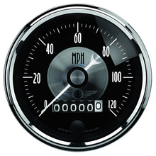 Load image into Gallery viewer, Autometer Prestige Series Black 3-3/8in 120mph Electronic Programmable Speedometer Gauge